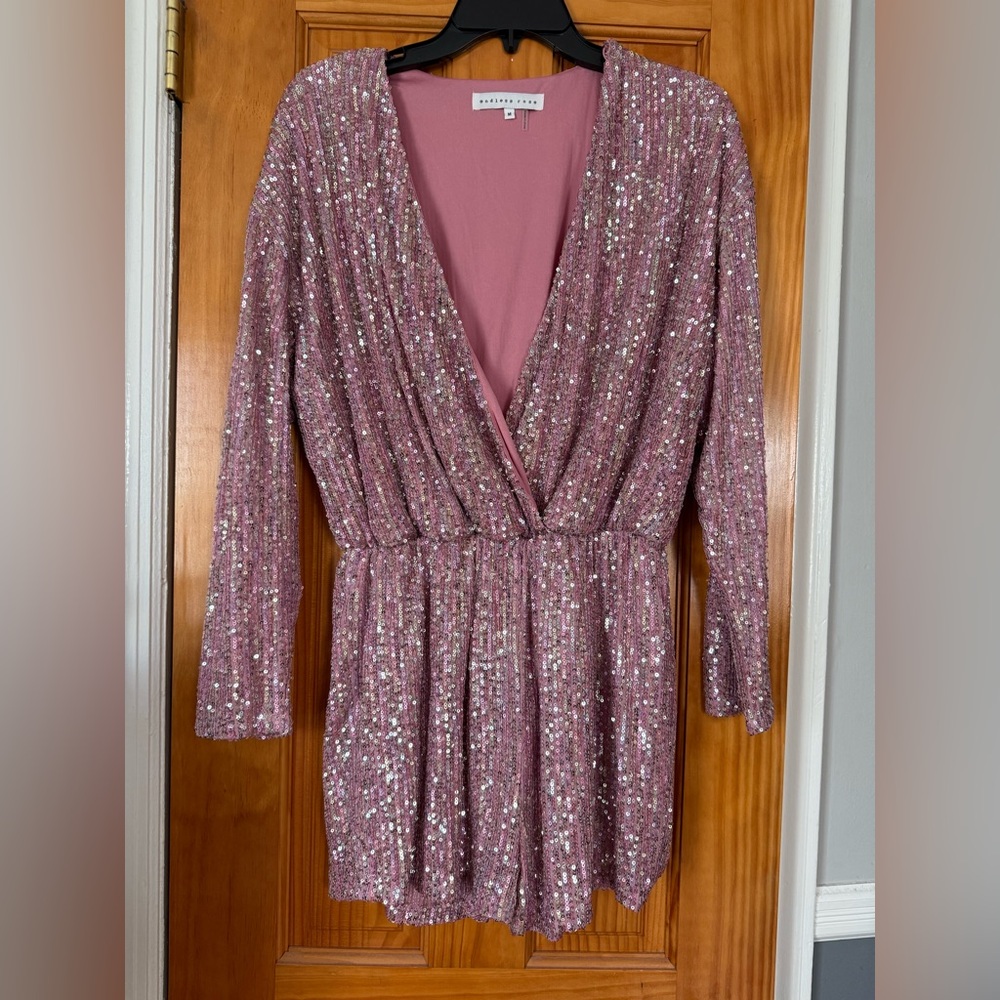Endless Rose LONG SLEEVE SEQUIN ROMPER